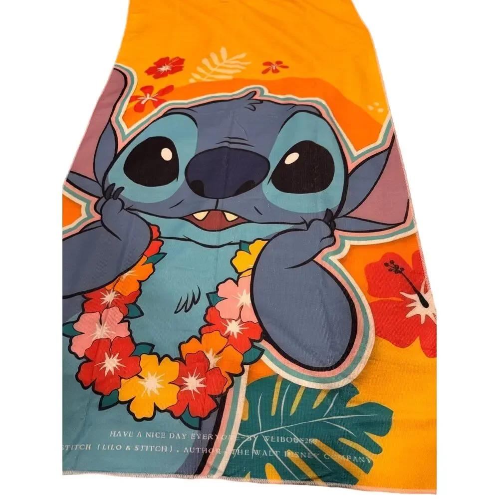 Stitch Hawaiian beach towel orange